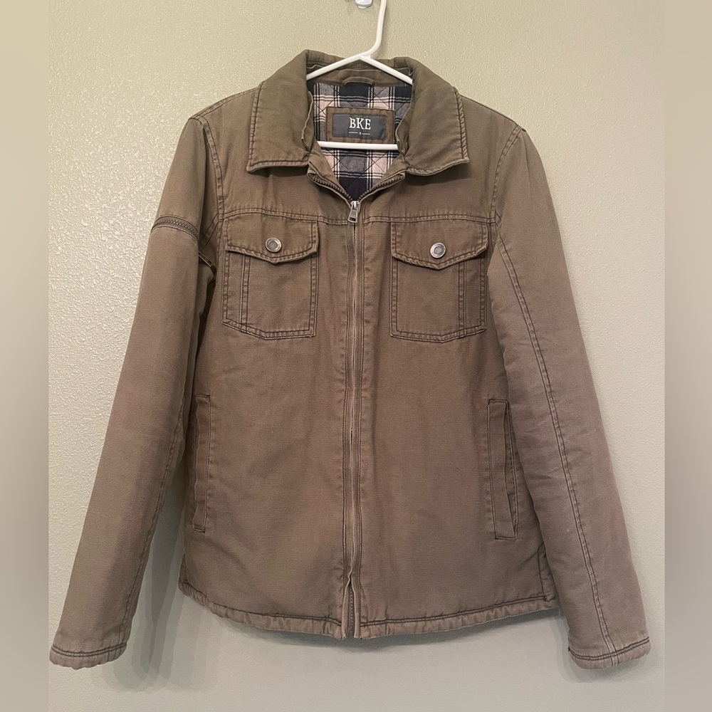 BKE Quilted Flannel Lined Canvas Duck Work Jacket Size Small